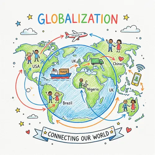 Easy Color Pencil Drawing on Globalization
