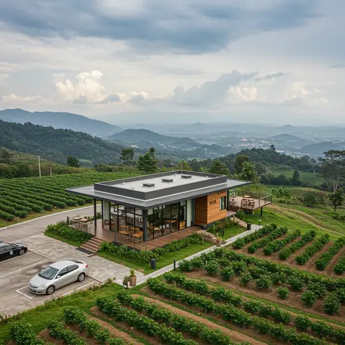 Sustainable Modern Coffee Shop Design