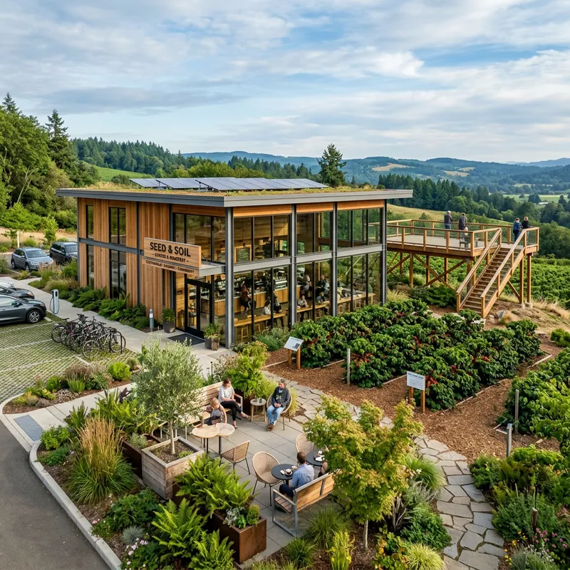 Sustainable Modern Coffee Shop Design