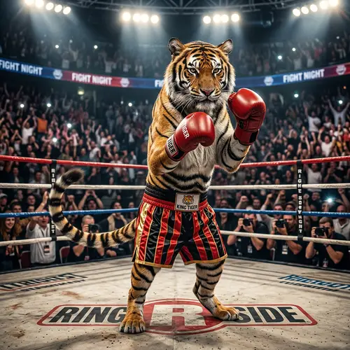 Boxing Tiger: The Majestic Fighter
