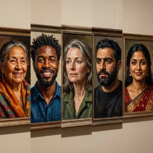Vibrant Oil Paint Portraits of Diverse Faces
