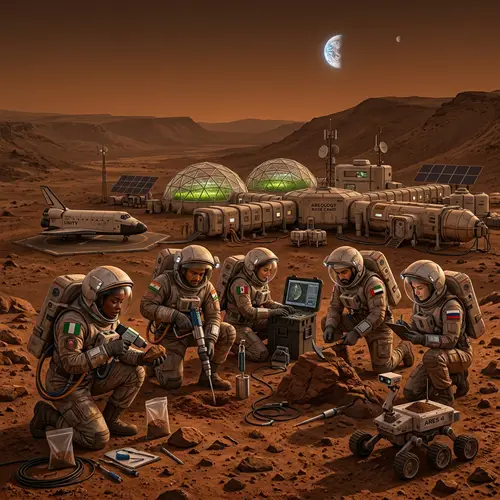 Diverse Human Scientific Exploration on Mars | Mars Settlement