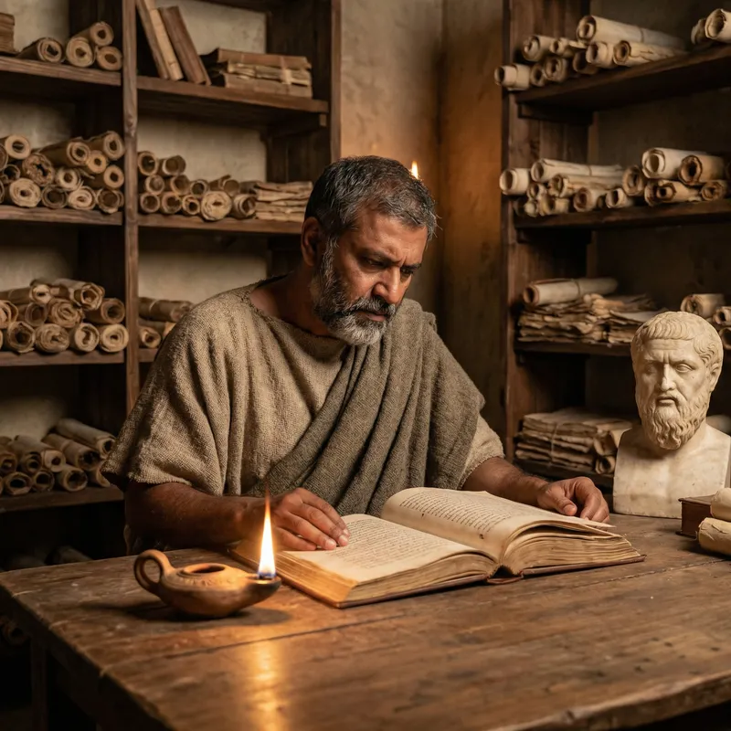 Greek Philosopher in Traditional Setting Greek Philosopher in Traditional Setting