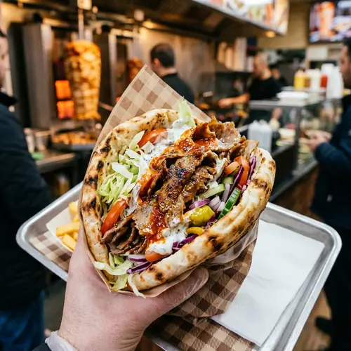 Delicious Doner Kebab - Savory Perfectly Spiced Meat