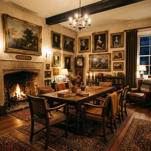 Warm and Cozy Room with Classic Wooden Furniture | Chhaya Interior