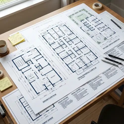 Modern Building Blueprints - Detailed Architectural Plans