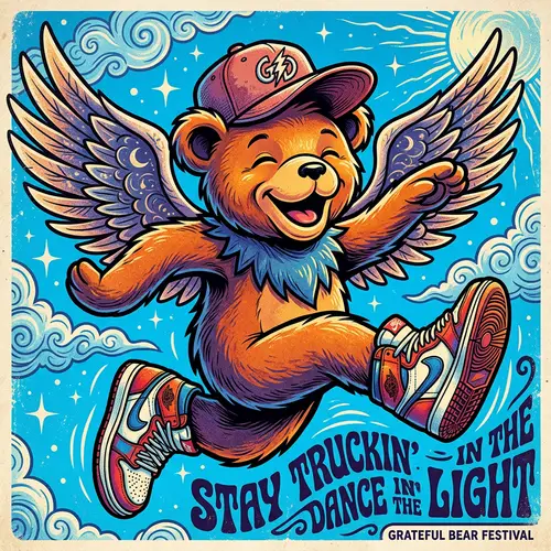 Joyful Grateful Dead Dancing Bear Art