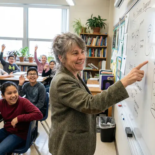 Inspiring Teacher Image for Education Enthusiasts