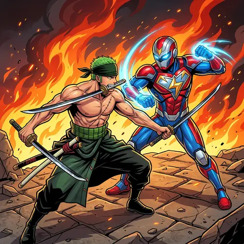 Zoro vs. Power Ranger Fight: Epic Battle Scene Revealed