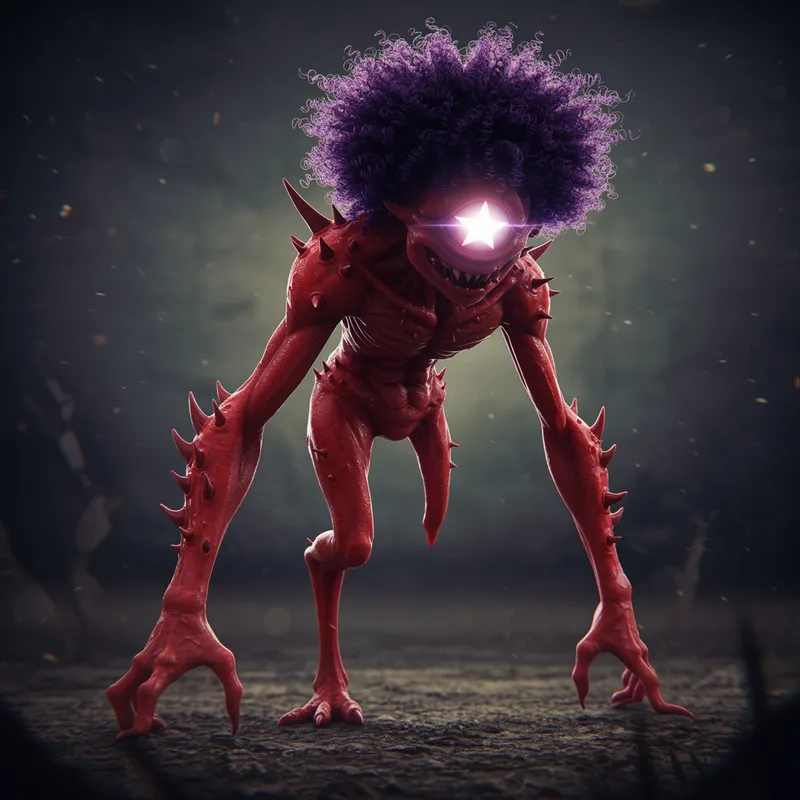 Unique Tomato Skin Monster with Star Eye Unique Tomato Skin Monster with Star Eye