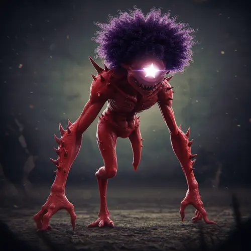 Unique Tomato Skin Monster with Star Eye