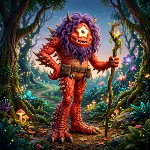 Unique Tomato Skin Monster with Star Eye