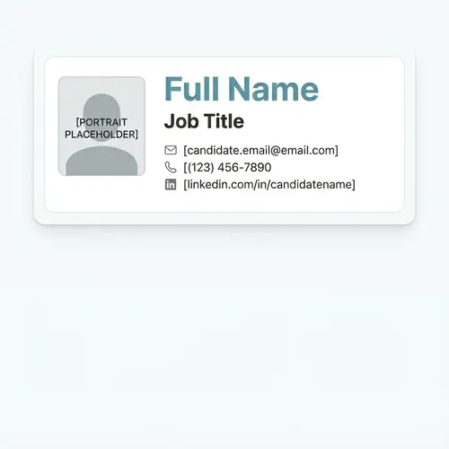 Professional Resume Header Design in Notion Style