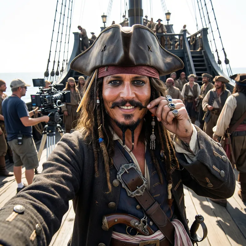 Ultra-Realistic Selfie with Captain Jack Sparrow