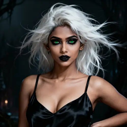 Stunning Goth Woman: South Asian Aesthetic Art