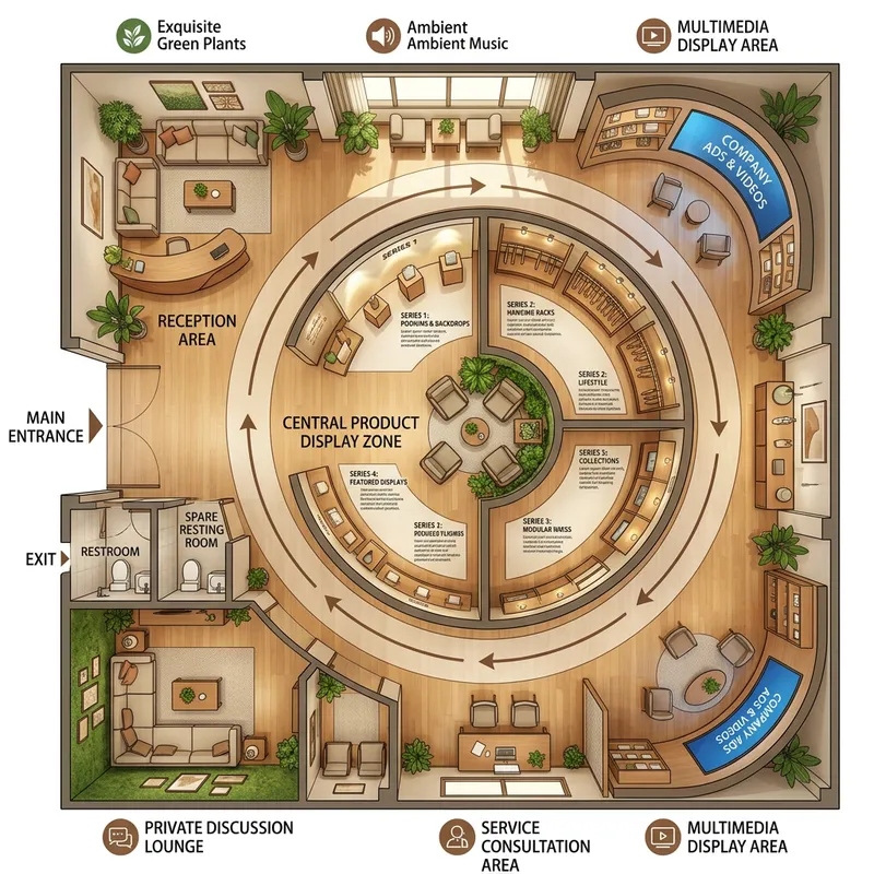 300 sqm Customer Showroom Layout Design Ideas 300 sqm Customer Showroom Layout Design Ideas