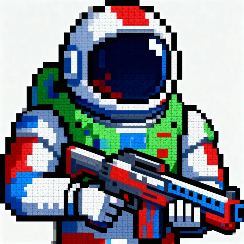 8-Bit Space Warrior: Classic Video Game Art 8-Bit Space Warrior: Classic Video Game Art