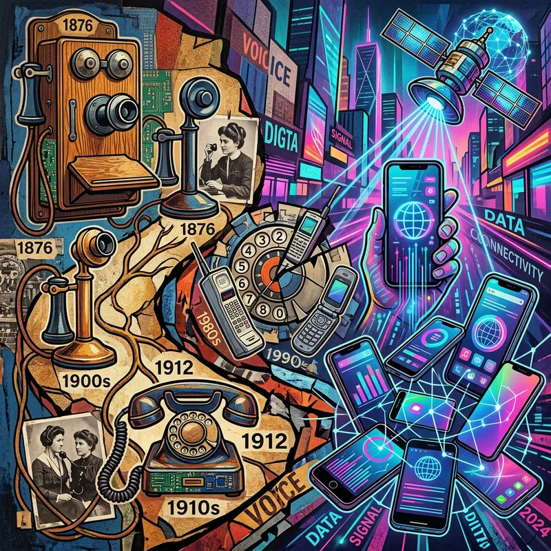 Evolution of Communication: Vintage Phones to Modern Smartphones Evolution of Communication: Vintage Phones to Modern Smartphones