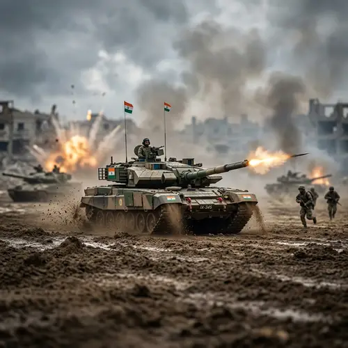 Intense Arjun Main Battle Tank Action