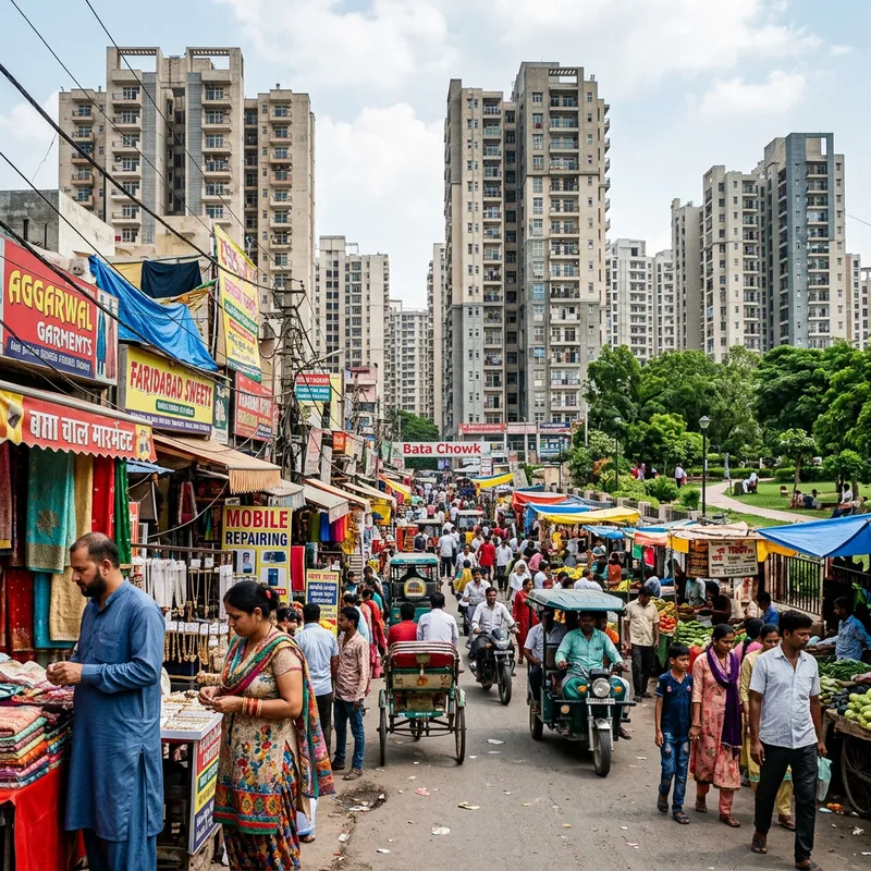 Faridabad City Urban Scene in 4K Quality