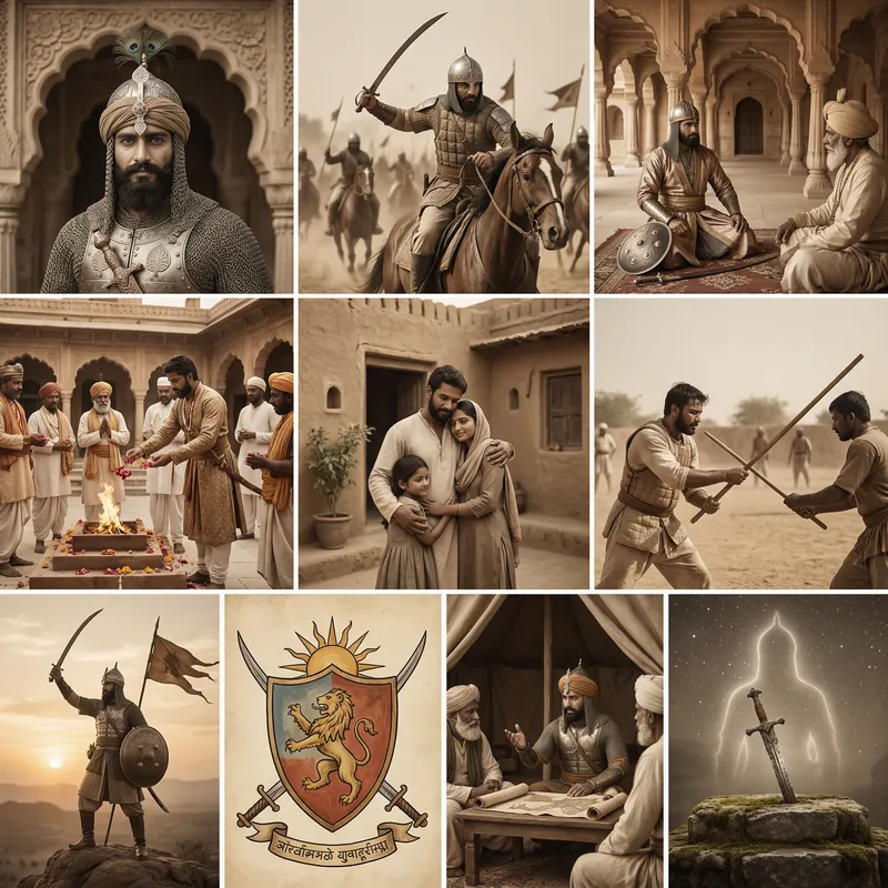 Rajput Warrior: Regal Portraits, Battle Scenes & Cultural Traditions