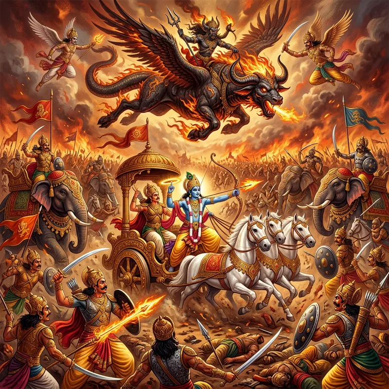 Epic Mahabharata Battle | Intense Action & Mystical Setting