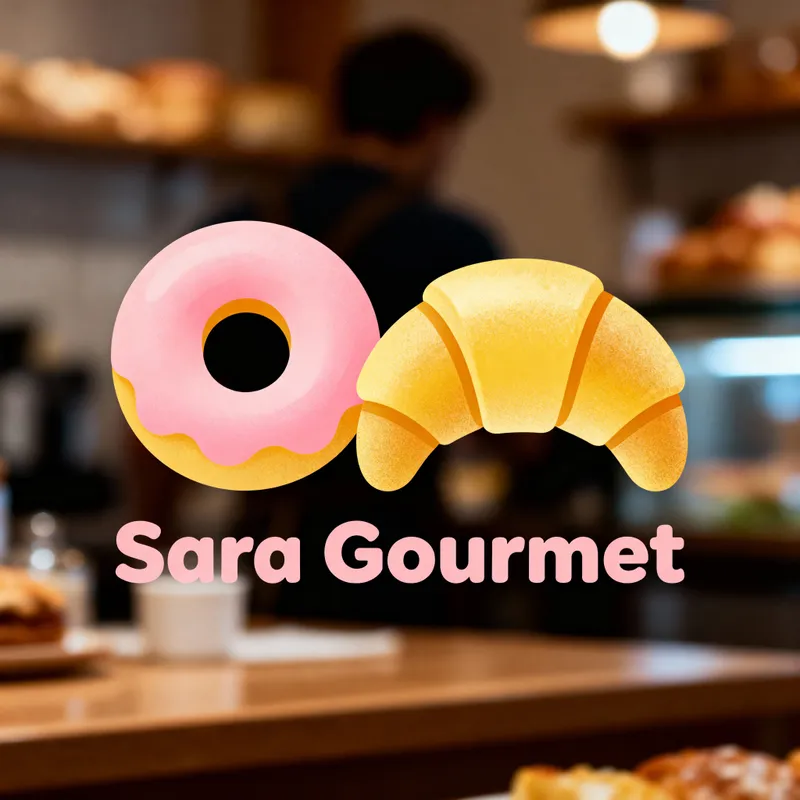 Sara Gourmet: Exquisite Sweet and Savory Logo Design