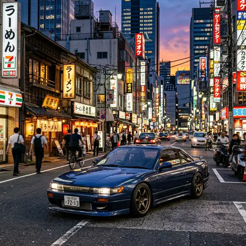 Realistic Nissan Silvia PS13 in Tokyo, Japan