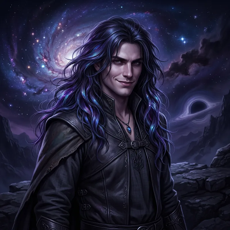 Galactic Fantasy Villain: Voluminous Blue Purple Hair Galactic Fantasy Villain: Voluminous Blue Purple Hair
