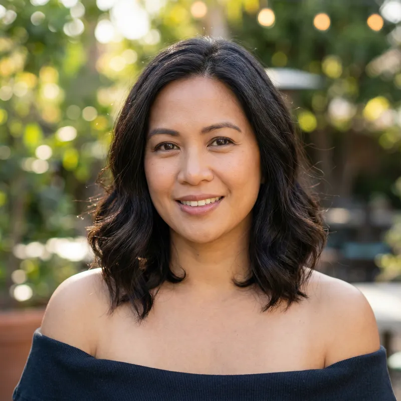 Beautiful Filipina Woman with a Gentle Smile