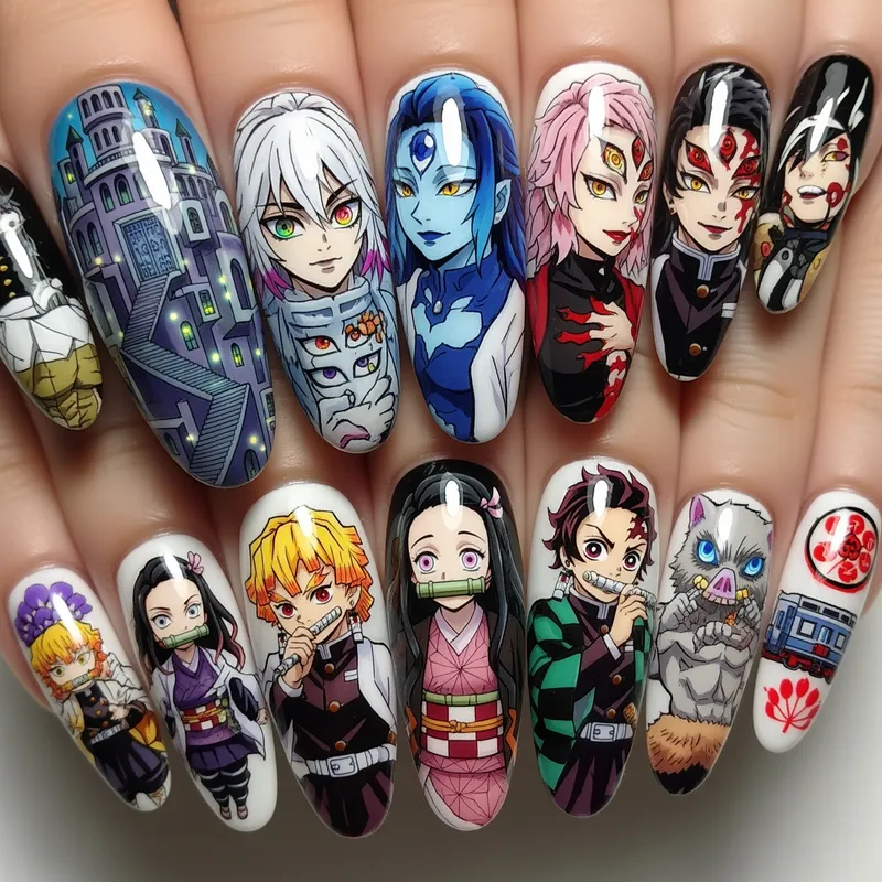 Kimetsu no Yaiba Mugen-jō-hen Nail Art
