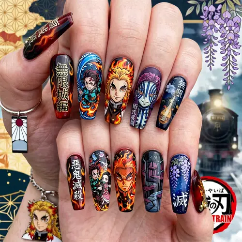 Kimetsu no Yaiba Mugen-jō-hen Nail Art