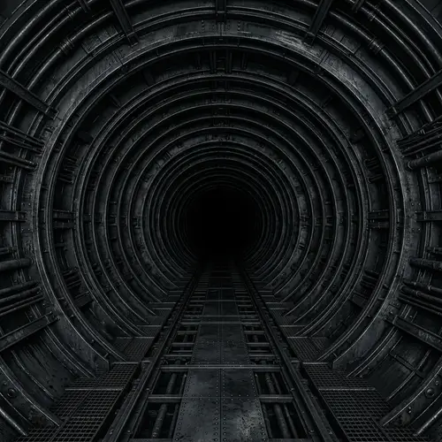 Giant Circular Sci-Fi Tunnel – Metal Design