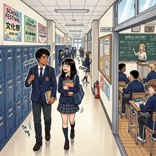 Manga High School Setting | School Uniforms & Lockers
