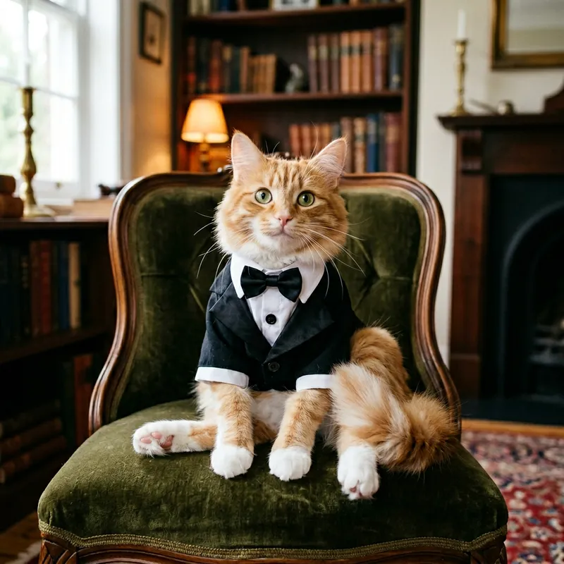 Cat in Tuxedo: Playful and Stylish Feline
