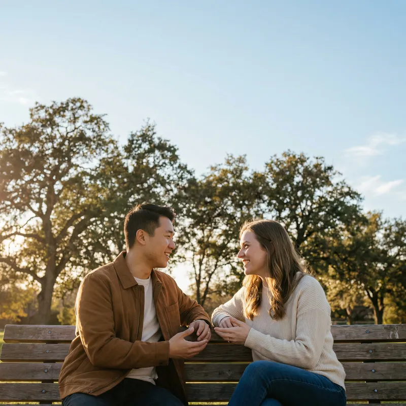 Cultural Exchange: Intriguing Conversation in Park