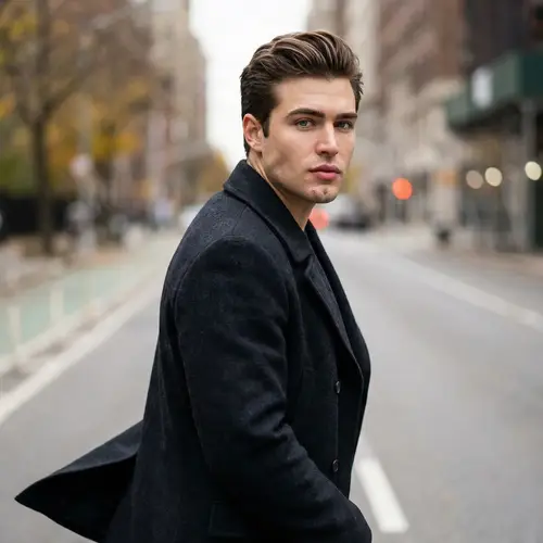 Attractive Caucasian Man in His Thirties with Unique Features | Elegant Man