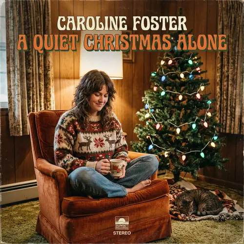 1970s Christmas Album Cover: Cozy Solo Celebration