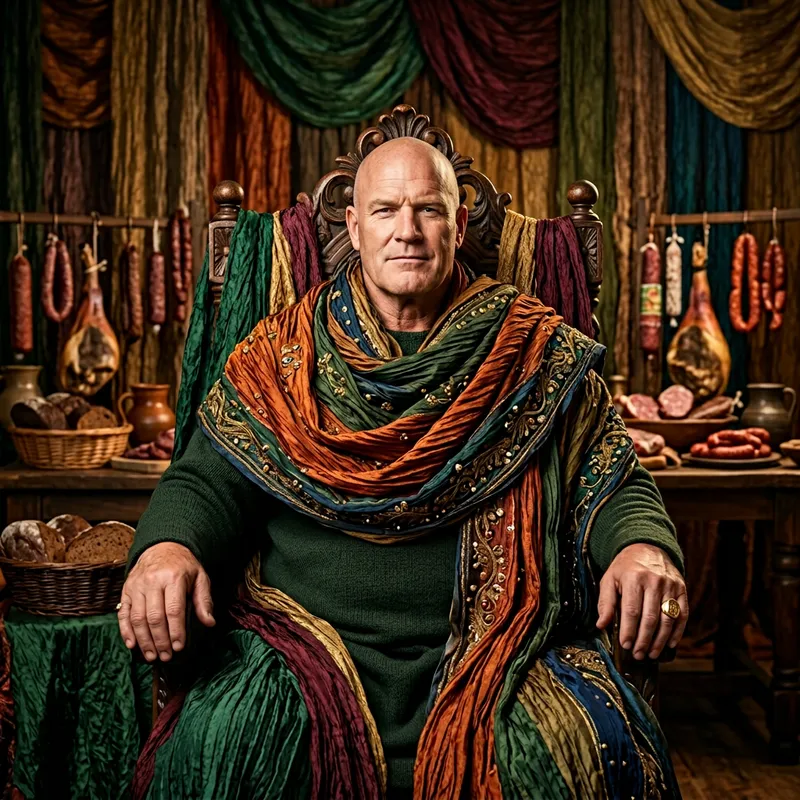 Majestic Monarch of Crinkle Scarfs: Regal Presence Captured