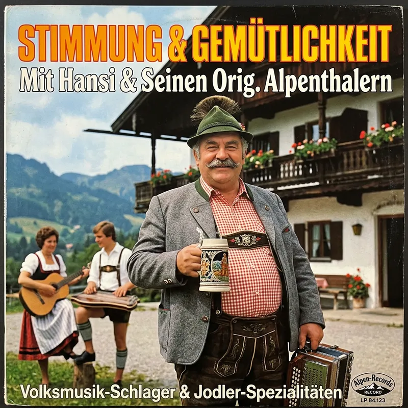 Vintage 80s Volksmusik Album Cover Art Vintage 80s Volksmusik Album Cover Art