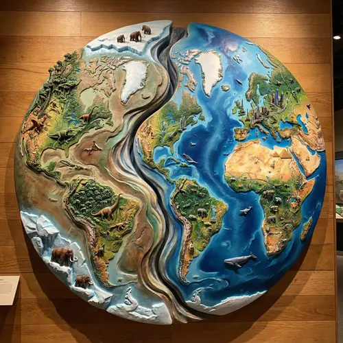 Earth's Past and Present: Detailed Relief Representation