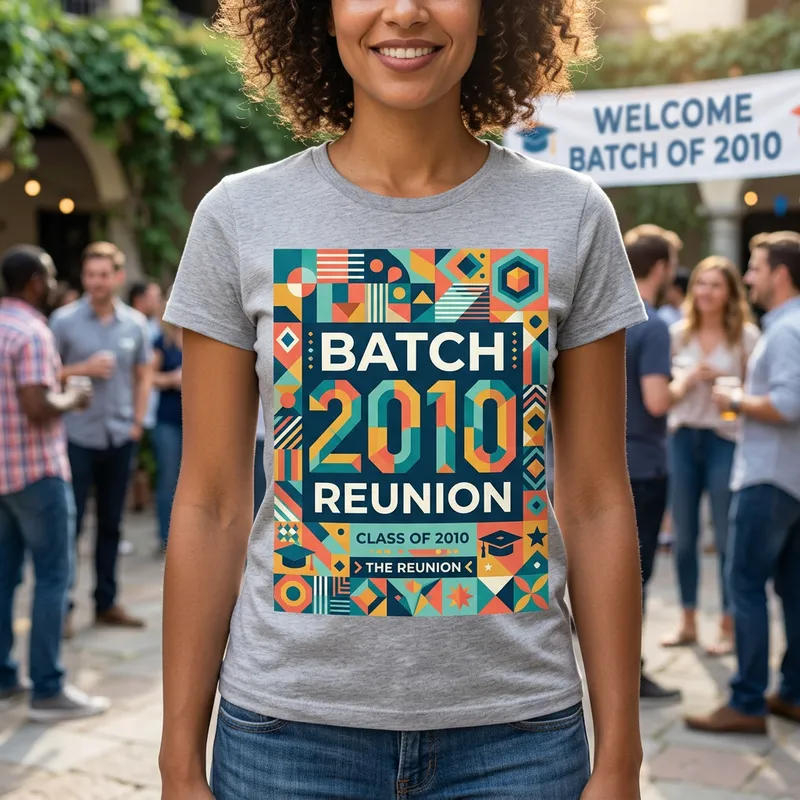 Geometric Tshirt Design for High School Reunion Batch 2010 | Unique Patterns Geometric Tshirt Design for High School Reunion Batch 2010 | Unique Patterns