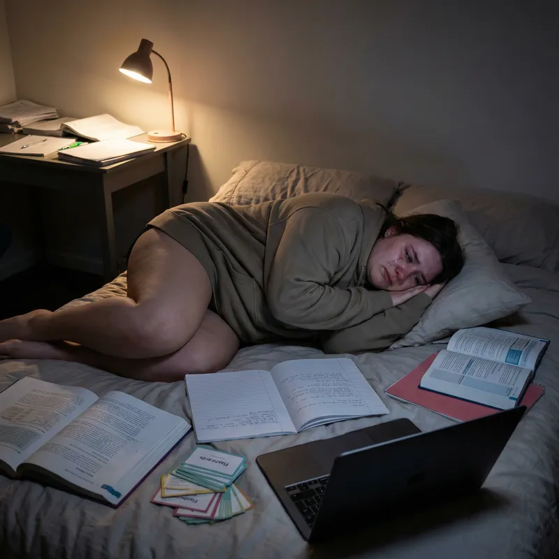 Understanding Teen Stress: Lonely Girl, Night Study Session Understanding Teen Stress: Lonely Girl, Night Study Session