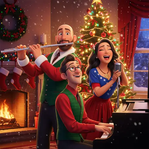 Enchanting Disney-Inspired Christmas Trio Art
