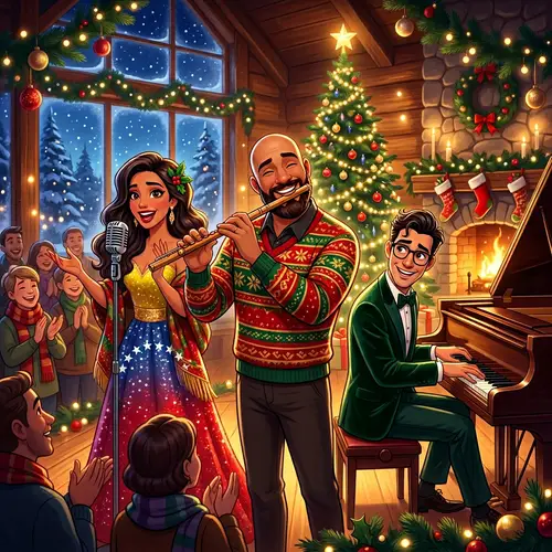 Enchanting Disney-Inspired Christmas Trio Art