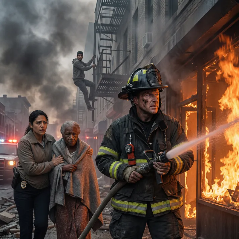 Firefighters in Action: Heroes battling the blaze