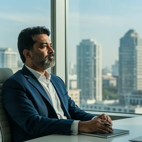 Successful Businessman with Dreamy Vision