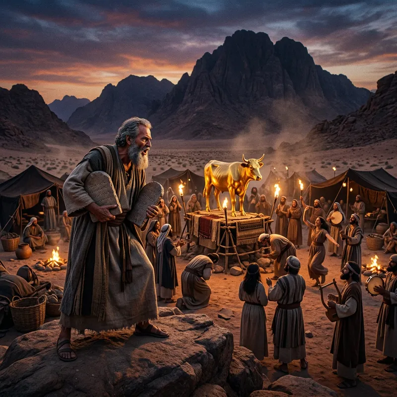 Moses and the Angry Israelites: Golden Calf Incident Moses and the Angry Israelites: Golden Calf Incident