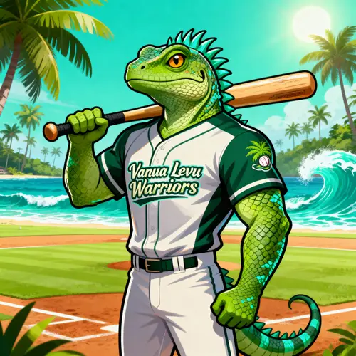 Vanua Levu Warriors Mascot - Iguana Baseball Team