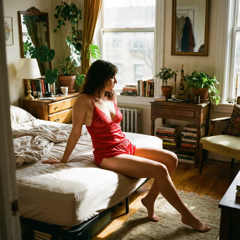 Red Lingerie Fashion: Captivating Bedroom Style
